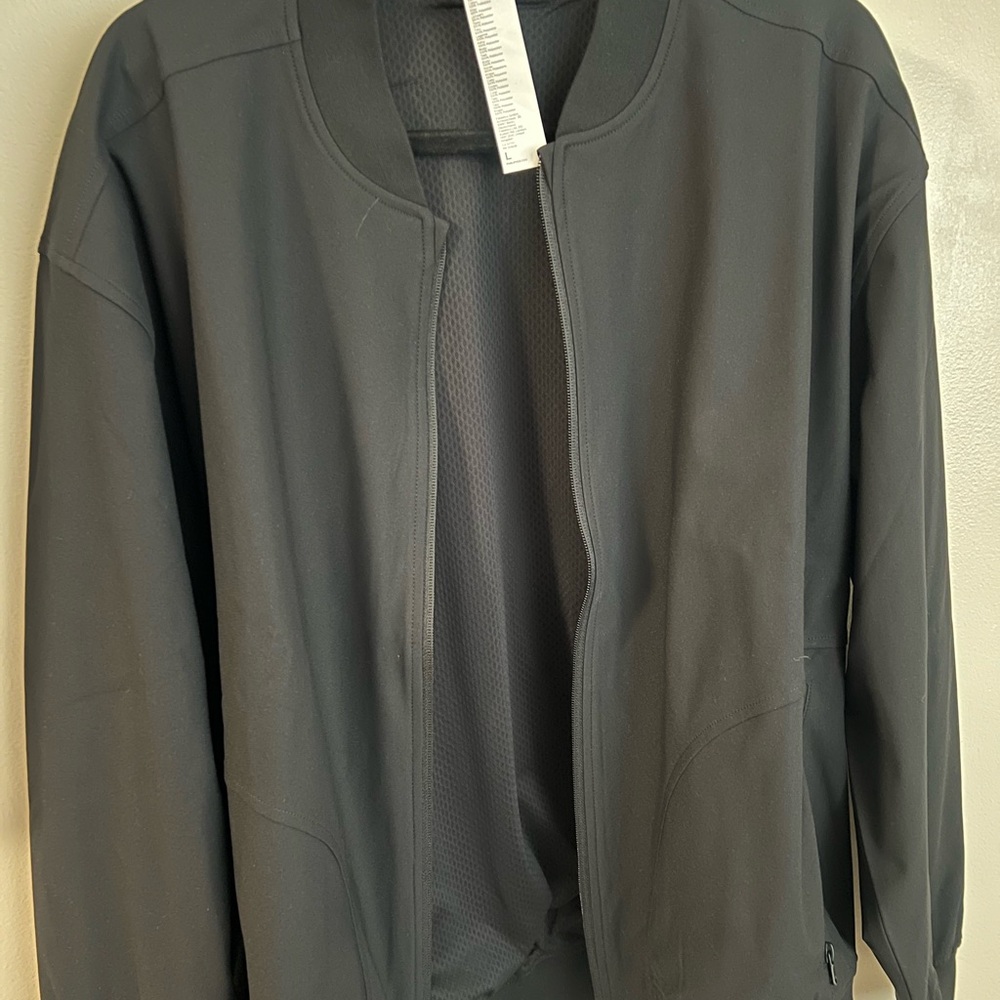 Fabletics Black Bomber Jacket NWT - image 2